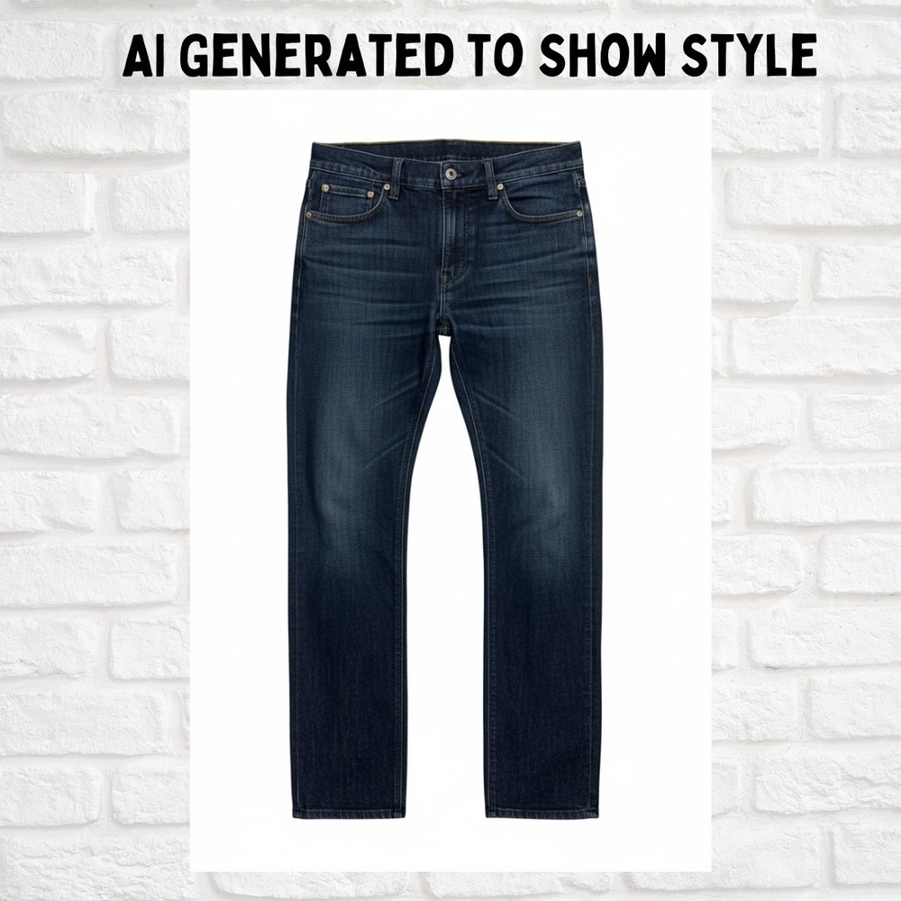 Michael Kors Mens Jeans 34x32 Straight Leg Dark Wash Blue‎ Cotton Blend 34 x 30